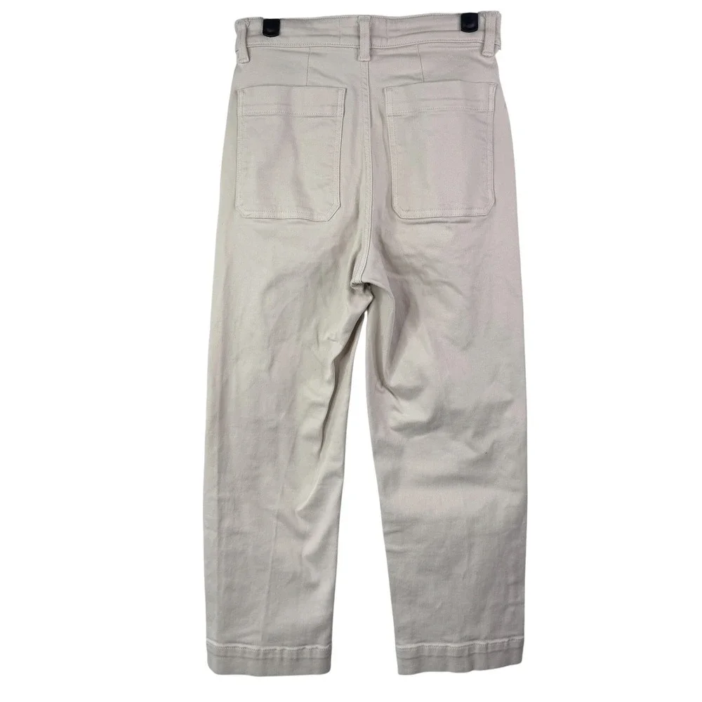 Everlane The‎ Straight Leg Crop Short Beige Womens Size 0 Classic Minimalist
